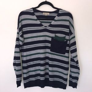 Striped sweater with pocket detail